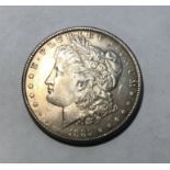 American 1889 Silver Morgan Dollar, 26.8g.