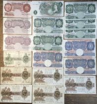 Collection of British Bank of England Banknotes, includes John Bradbury, N.K Warren Fisher. K. O