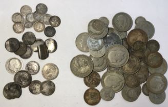 Collection of British Pre 20 (57g) & Pre 47 (284g) Silver Coins, including William III, George III