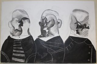 Roland Jarvis 1926-2016 British Good Guys Acrylic on canvas, 86 x 132cm Provenance family of artist