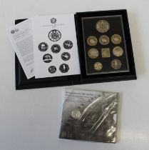 2016 United Kingdom Commemorative Proof coin Set 8 plus 2014 Britannia Quarter ounce silver coin