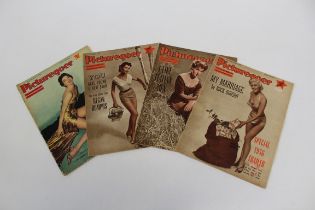 Four picturegoer 1955 magazines featuring Magda Miller, Diana Dors, Maureen Beck and Ava Gardner