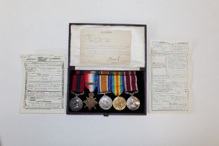 A First War group of five medals to 24954 Cyril Leonard Franklin, R E. Comprising War and Victory