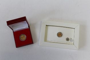 1982 Queen Elizabeth Half sovereign, 2009 Quarter sovereign