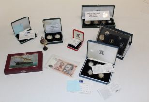 Royal Mint 1994-1997 United Kingdom Silver Proof One Pound collection Total weight 38gm Royal Mint