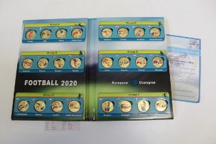 2020 Football Euro Championship gold plated coins