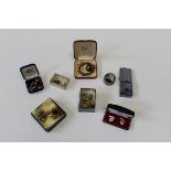 A collection of antique and vintage jewellery to include a set of six sterling silver buttons,