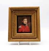 Napoleonic / Peninsular War:  English School (19th Century) Portrait miniature of an Officer in