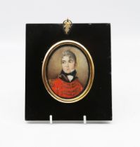 Napoleonic / Peninsular War: English School (early 19th Century) Portrait miniature of a Junior