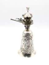 A 19th Century German silver large Windmill wager cup in 17th Century style, the rotating