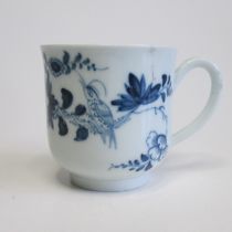 A Liverpool cup with bird and flower pattern, circa 1776,  approx diam 6cm, height 6cm Further