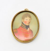 Napoleonic / Peninsular War:  attributed to James Leakey (English 1775-1865) Portrait miniature of