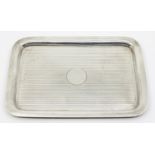 A George V silver engine turned tray, hallmarked by Charles H Cheshire, Chester, 1924 approx 11.27