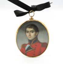 Napoleonic / Peninsular War: English School (early 19th Century) Portrait miniature of Lt Col