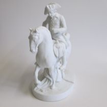 A 19th Century Continental parian figure of possibly Frederick the Great, circa 1850, approx size