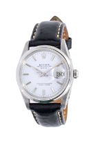 Rolex: a Gentleman's Oyster Perpetual Date superlative Chronometer wristwatch, comprising a white