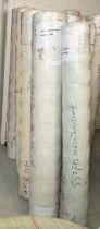 10 rolls of mixed fabrics, 59"/150cm wide, in various colours. UNCHECKED.