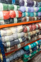 A large collection of double knitting wool in various colours.