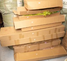 10 boxes of mixed artificial flowers.