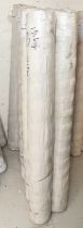 10 large rolls of mixed fabrics, 59"/150cm wide, in various colours. UNCHECKED.