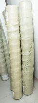 5 extra large rolls of stretch jersey fabric, 67"/170cm wide, in various colours. UNCHECKED.