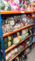 A large collection of wool in various colours.