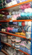 A large collection of wool in various colours.