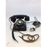 A vintage SIEMENS black bell telephone (AD 52603, 1955, R.T.T.)