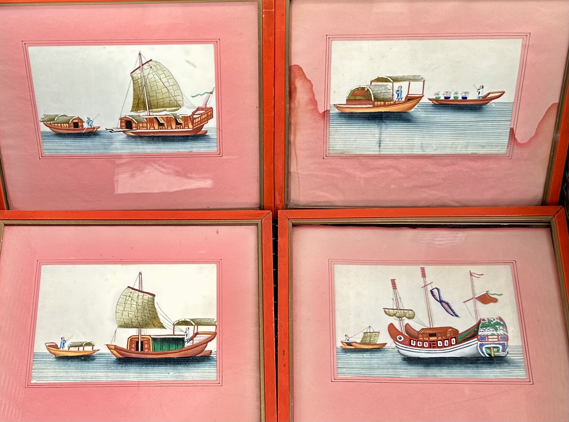 A set of four 19th cent Chinese rice paper studies