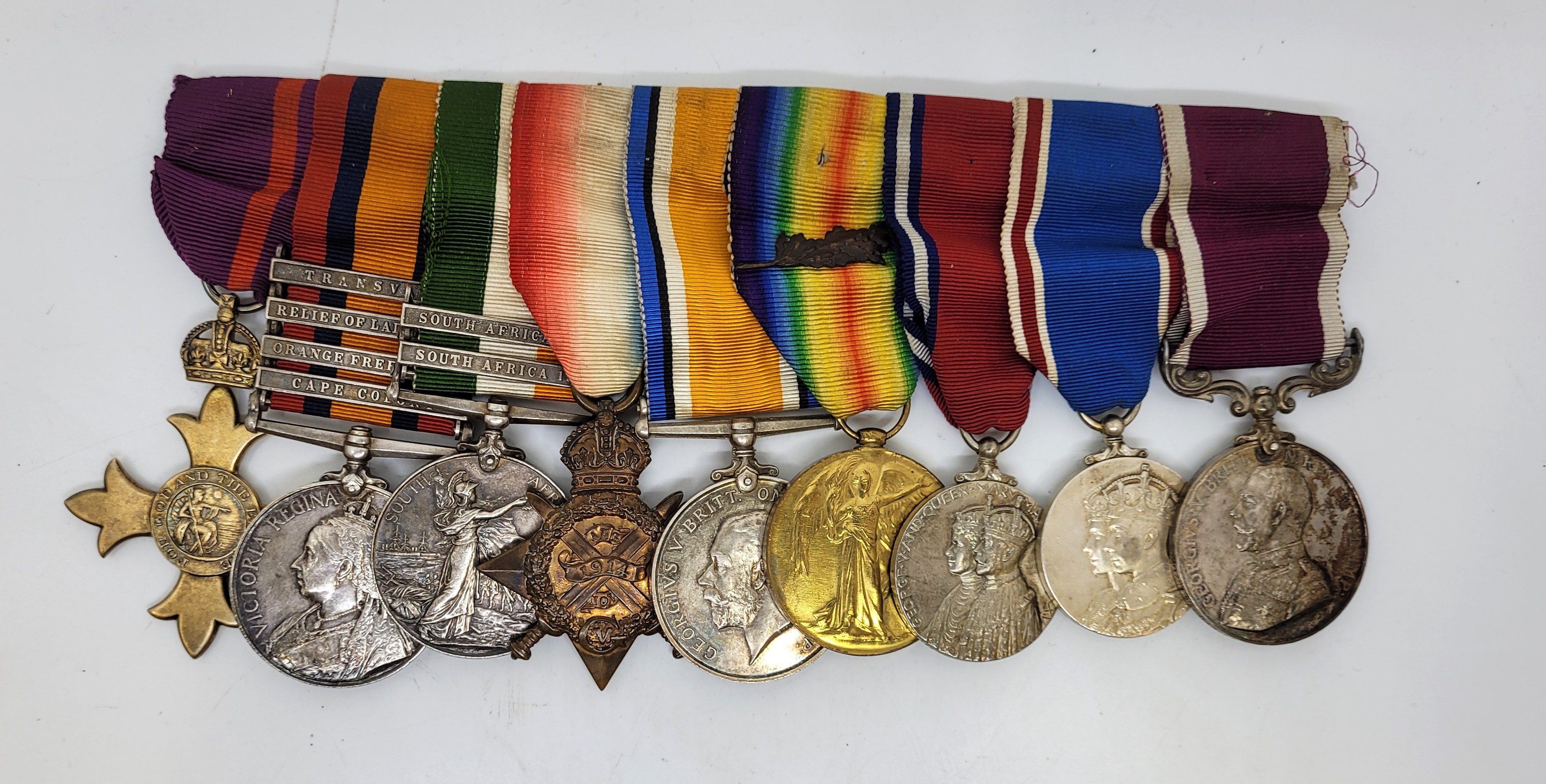 A Boer War and WW1 medal group, to include: The Most Excellent Order of The British Empire (OBE - Image 17 of 21