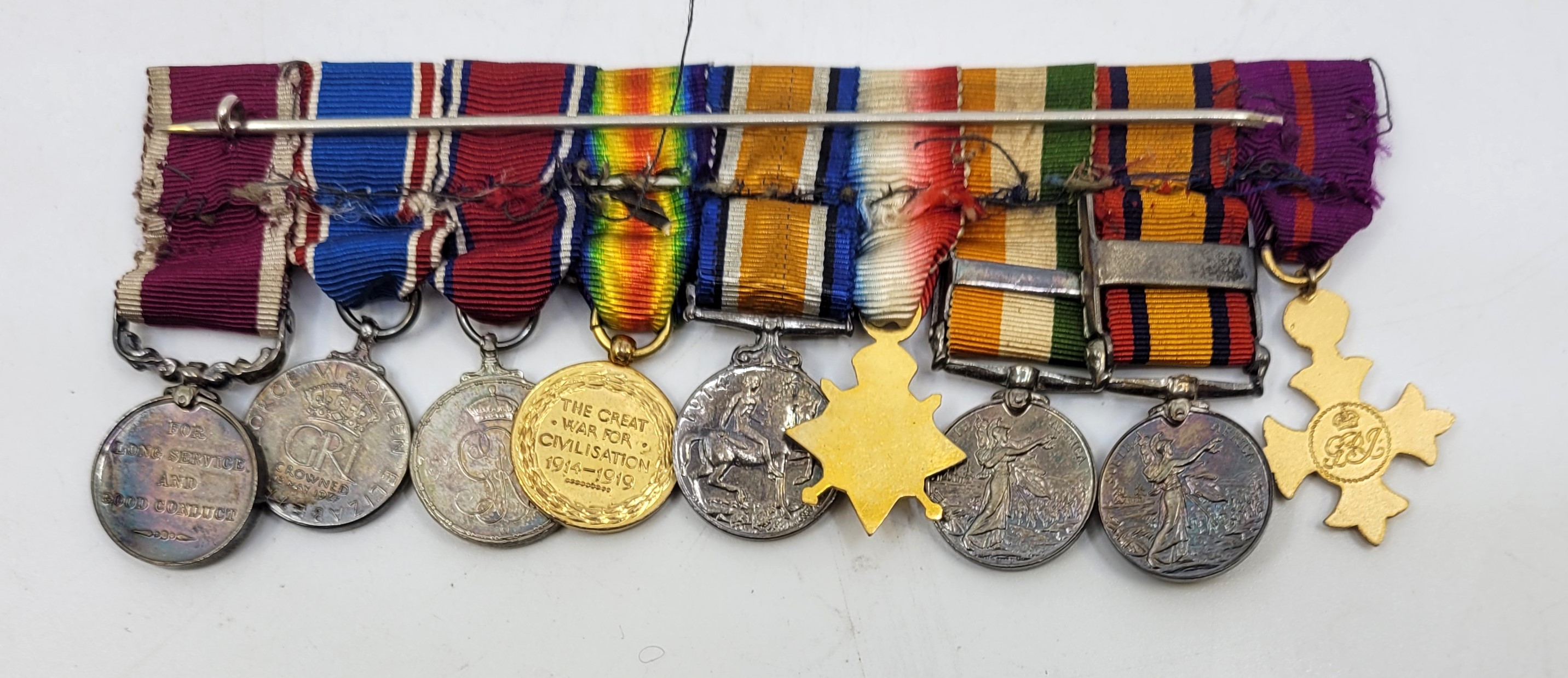 A Boer War and WW1 medal group, to include: The Most Excellent Order of The British Empire (OBE - Image 13 of 21