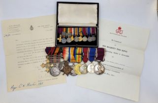 A Boer War and WW1 medal group, to include: The Most Excellent Order of The British Empire (OBE