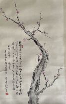 A collection of three Chinese Republican scrolls to include a fine Scroll painted with A tree in