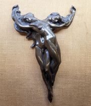 Anthony Hawken FRSS (British 1948-), "Harmony" a bronzed sculpture of intertwined nude male and