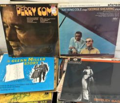 A large qty of vintage vinyl jazz swing and others