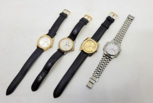 A Rapport Regulateur 3157-A gentleman's perpetual date stainless steel wrist watch, manual movement,