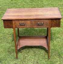 An early 20th cent Arts & Crafts Oak Liberty table