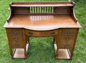A fine quality Arts and Crafts period desk, atributed to Shapland & Petter very clean good condition