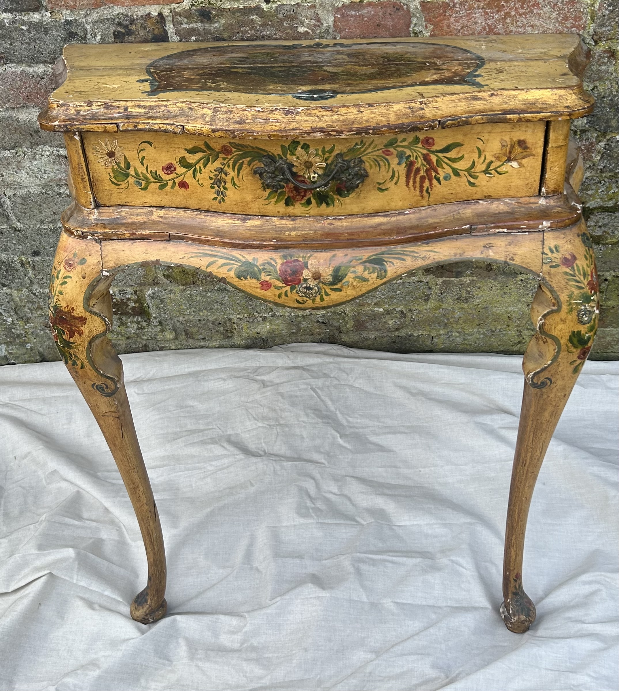 A 19th cent painted Console table