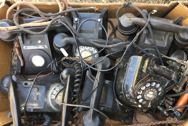 A collection of vintage bell telephones (a/f)