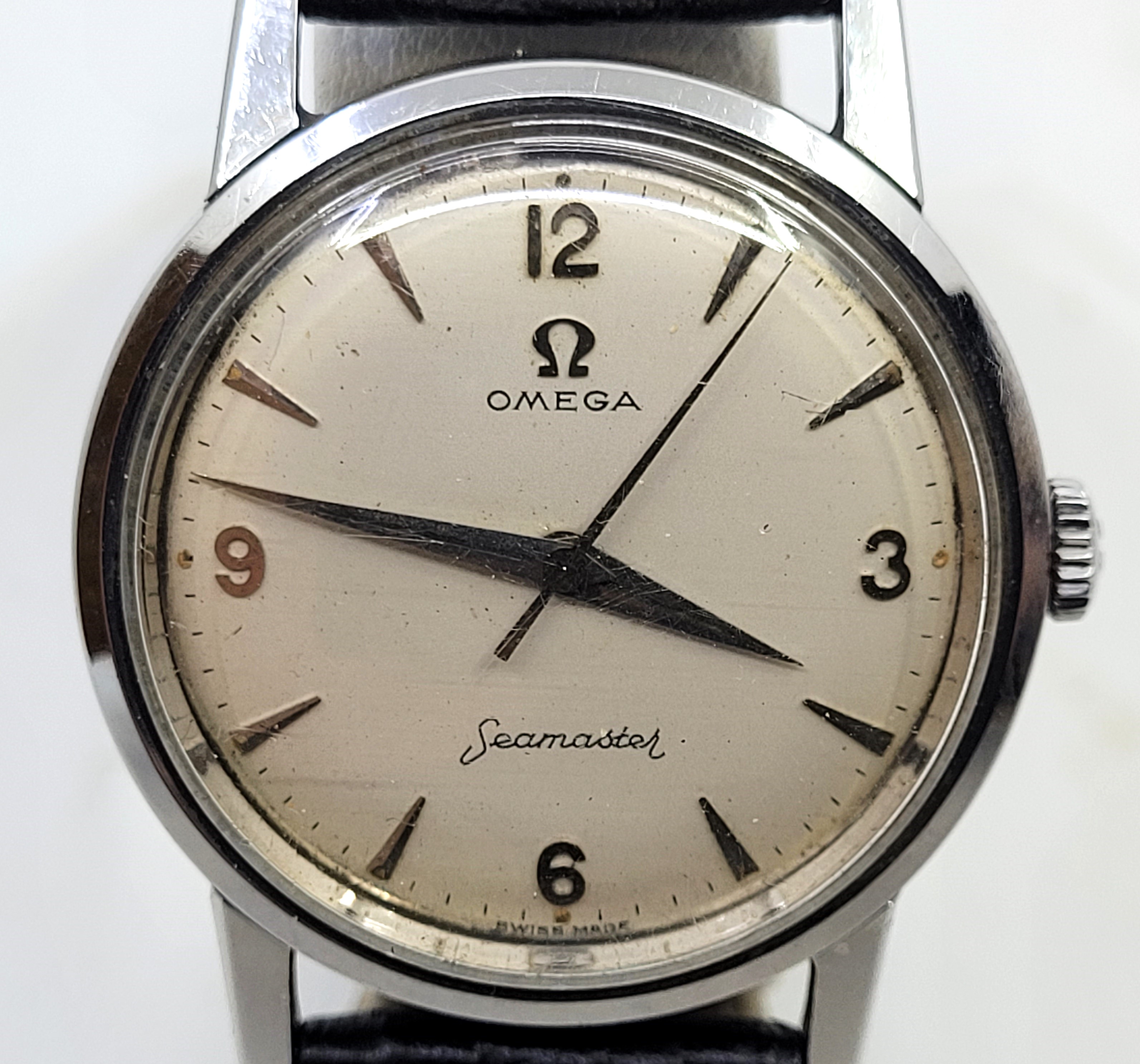 An Omega Seamaster stainless steel gentleman's wrist watch, c.1961, cal.520, manual movement, having - Image 7 of 18