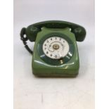 A vintage green bell telephone (746F TGR 74/1), (PO BATCH SAMPLED 0353)