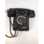 A vintage black bell telephone (No 5) (a/f)