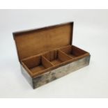A silver rectangular cigarette box, marks rubbed, length 20.5cm. (gross weight 548.3g)