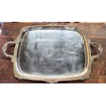 A large Victorian silver twin handled tray, by Walter & John Barnard, London 1893, of near