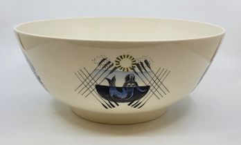 A Wedgwood "The Boat Race Bowl", by Eric Ravilious, issued in 1975 from the original design by