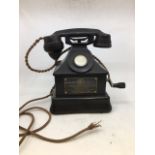 A vintage black bell telephone (206 3) (a/f)