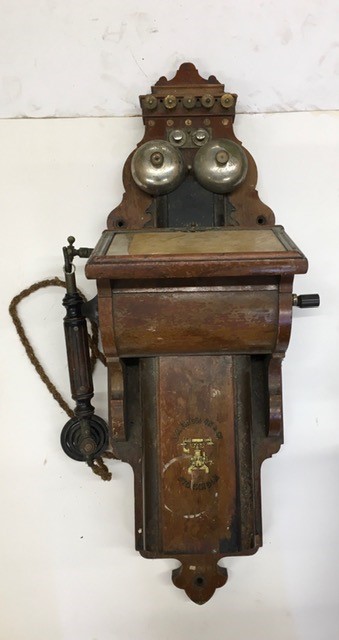 A vintage ERICSSON & CO telephone (a/f)