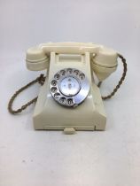 A vintage  1950s white telephone, (332L, PL38/1, 332F, FHR/1)