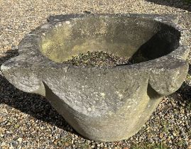 A large 19th cent stone mortar at fault